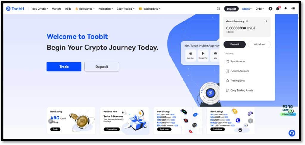 آموزش واریز و برداشت صرافی توبیت (Toobit) | آکادمی آینده