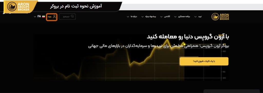 آموزش ثبت نام در بروکر آرون